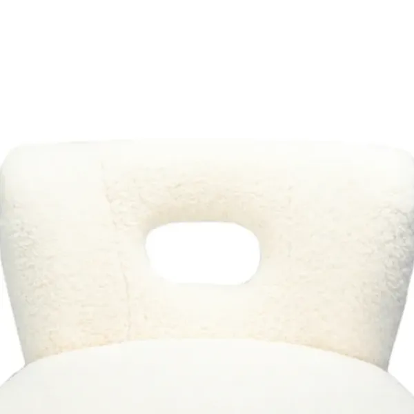 Accent Chairs-Kirkland's Home Cream Fluffy Wingback Accent Chair White