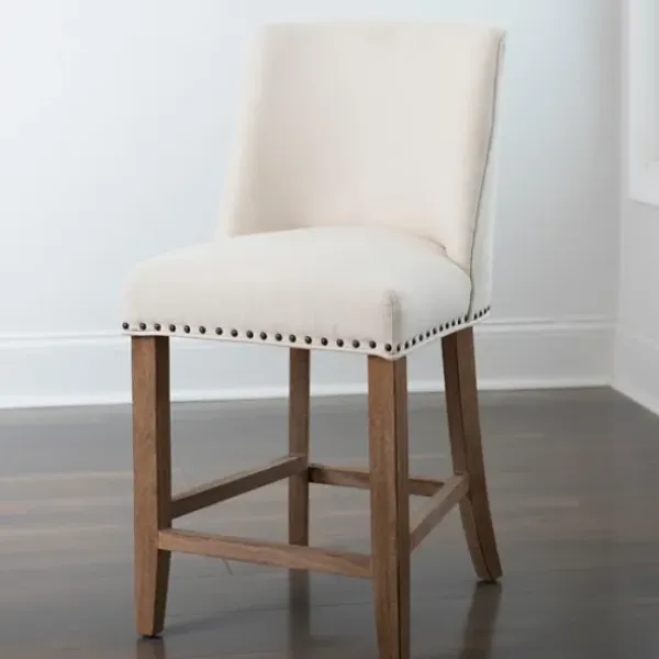 Bar Stools & Counter Height Stools-Kirkland's Home Cream Julia Counter Stool Ivory