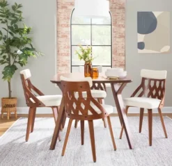 Dining Chairs-Kirkland's Home Cream Lattice Back 2-Pc. Dining Chair Set White
