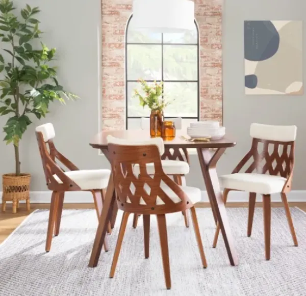 Dining Chairs-Kirkland's Home Cream Lattice Back 2-Pc. Dining Chair Set White