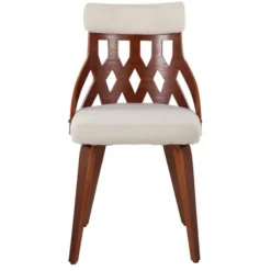 Dining Chairs-Kirkland's Home Cream Lattice Back 2-Pc. Dining Chair Set White