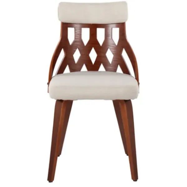 Dining Chairs-Kirkland's Home Cream Lattice Back 2-Pc. Dining Chair Set White