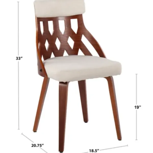 Dining Chairs-Kirkland's Home Cream Lattice Back 2-Pc. Dining Chair Set White