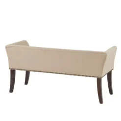 Benches & Ottomans-Kirkland's Home Cream Low Back Flared Arms Bench