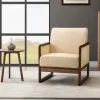 Accent Chairs-Kirkland's Home Cream Mahogany Finish Cane Panel Accent Chair White