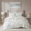 Comforters-Kirkland's Home Cream Medallion California King Comforter Set White