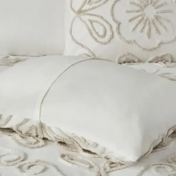 Comforters-Kirkland's Home Cream Medallion California King Comforter Set White