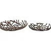 Decorative Trays-Kirkland's Home Cream Moroccan Pattern Tray With Gold Edges White