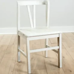 Dining Chairs-Kirkland's Home Cream Reclaimed Wood Daisy Valetta Dining Chair Ivory
