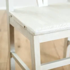 Dining Chairs-Kirkland's Home Cream Reclaimed Wood Daisy Valetta Dining Chair Ivory