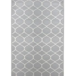 Outdoor Rugs-Kirkland's Home Cream Serna Tribal Outdoor Area Rug, 5X7 White/Black