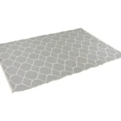 Outdoor Rugs-Kirkland's Home Cream Serna Tribal Outdoor Area Rug, 5X7 White/Black