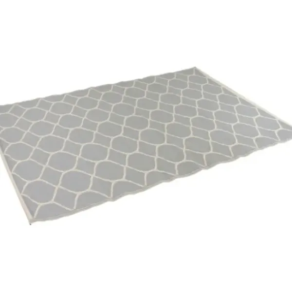 Outdoor Rugs-Kirkland's Home Cream Serna Tribal Outdoor Area Rug, 5X7 White/Black