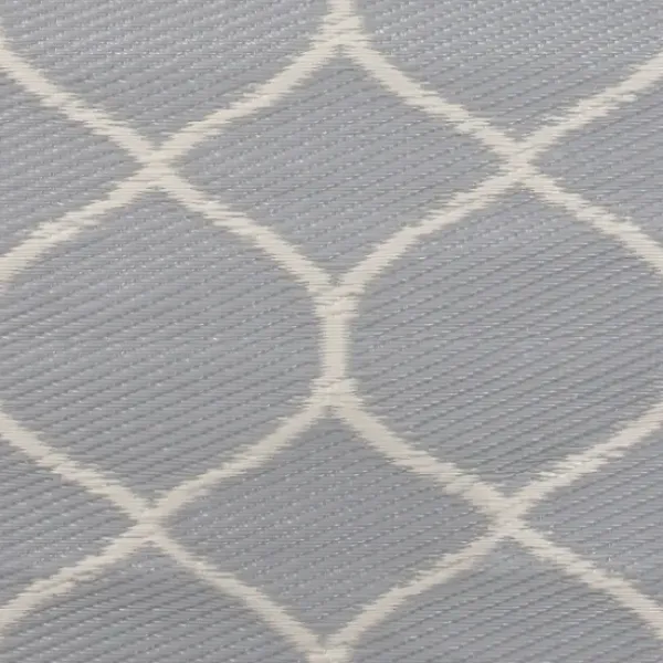 Outdoor Rugs-Kirkland's Home Cream Serna Tribal Outdoor Area Rug, 5X7 White/Black