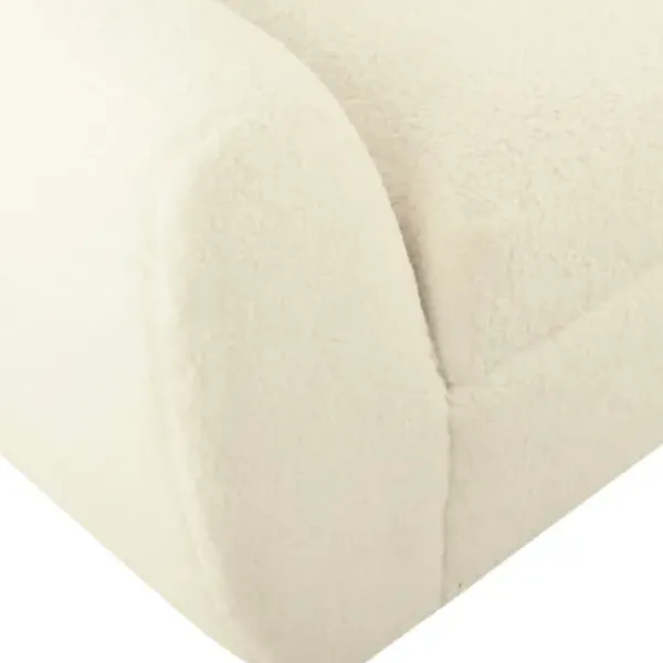 Benches & Ottomans-Kirkland's Home Cream Sherpa And Wood Storage Bench Ivory