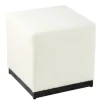 Benches & Ottomans-Kirkland's Home Cream Sherpa Boucle Cube Ottoman Ivory