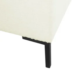 Benches & Ottomans-Kirkland's Home Cream Sherpa Boucle Storage Bench Ivory