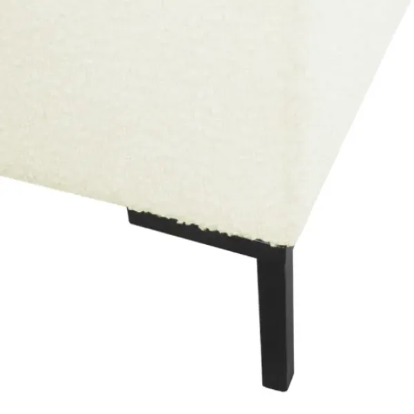 Benches & Ottomans-Kirkland's Home Cream Sherpa Boucle Storage Bench Ivory