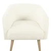 Accent Chairs-Kirkland's Home Cream Sherpa Upholstered Barrel Accent Chair Ivory