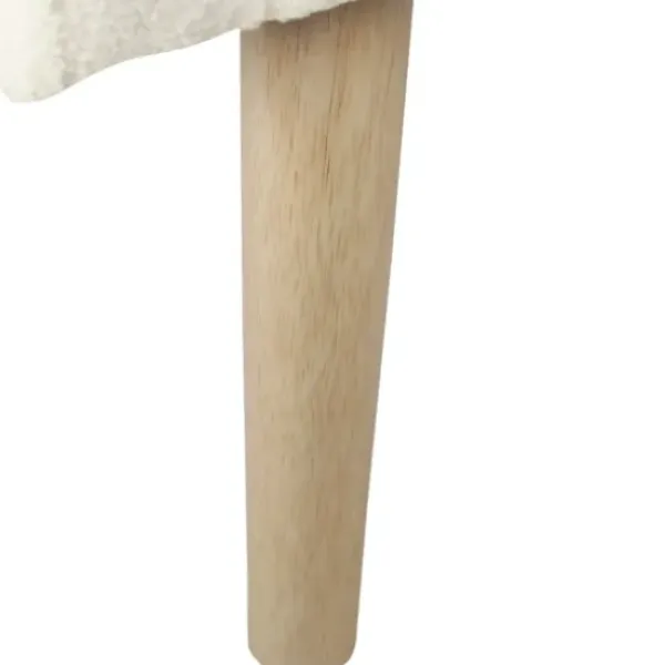 Accent Chairs-Kirkland's Home Cream Sherpa Upholstered Barrel Accent Chair Ivory