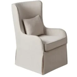 Accent Chairs-Kirkland's Home Cream Slipcovered Accent Chair Ivory