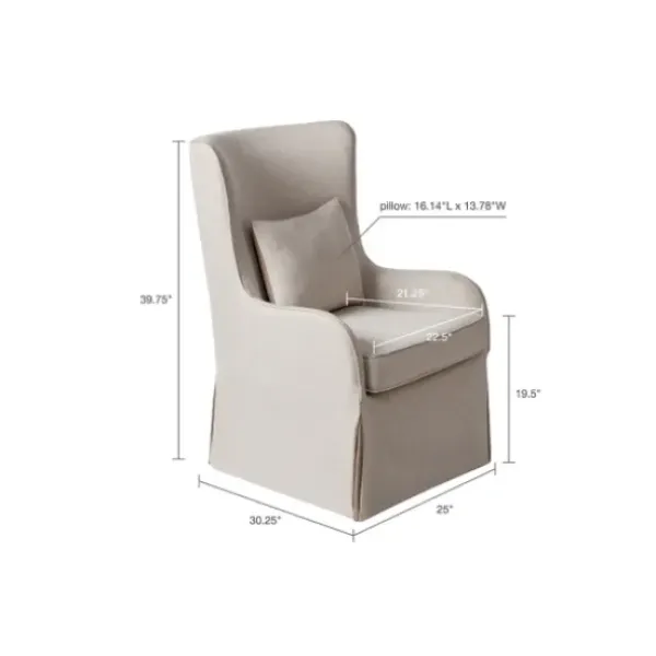 Accent Chairs-Kirkland's Home Cream Slipcovered Accent Chair Ivory