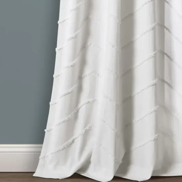 Curtains & Drapes-Kirkland's Home Cream Solid Pleated Single Curtain Panel, 84 In. White