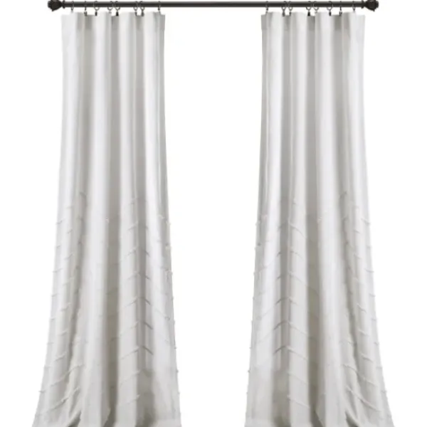 Curtains & Drapes-Kirkland's Home Cream Solid Pleated Single Curtain Panel, 84 In. White