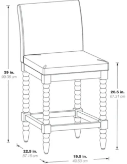 Bar Stools & Counter Height Stools-Kirkland's Home Cream Spindle Legs Counter Stool Ivory