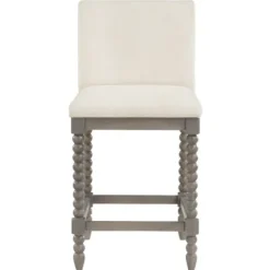 Bar Stools & Counter Height Stools-Kirkland's Home Cream Spindle Legs Counter Stool Ivory