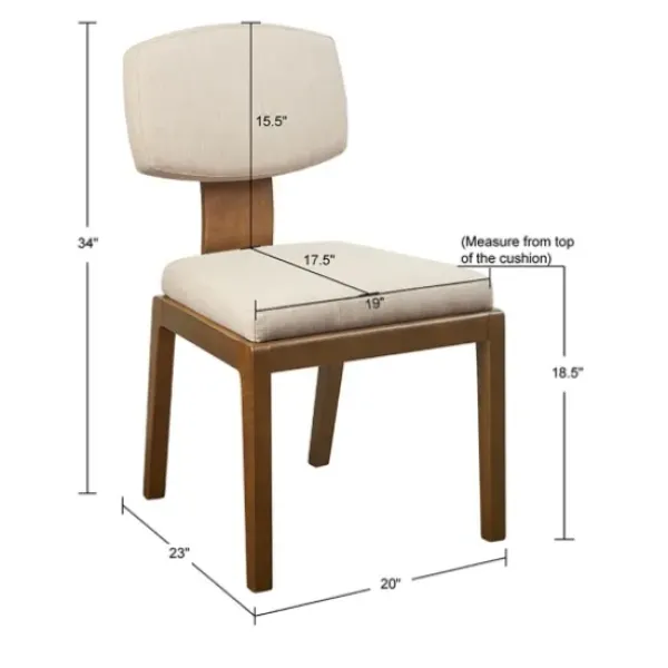 Dining Chairs-Kirkland's Home Cream Square Back Dining Chairs, Set Of 2 Ivory