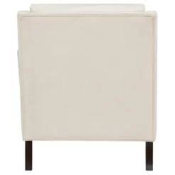 Accent Chairs-Kirkland's Home Cream Swoop Arms Upholstered Armchair Ivory