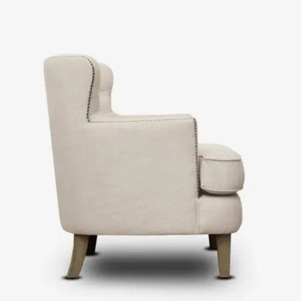 Accent Chairs-Kirkland's Home Cream Tufted Armchair With Lumbar Pillow Ivory