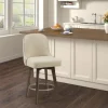 Bar Stools & Counter Height Stools-Kirkland's Home Cream Tufted Back Swivel Counter Stool Ivory