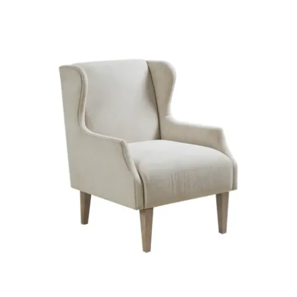 Accent Chairs-Kirkland's Home Cream Wingback Martha Stewart Accent Chair Ivory