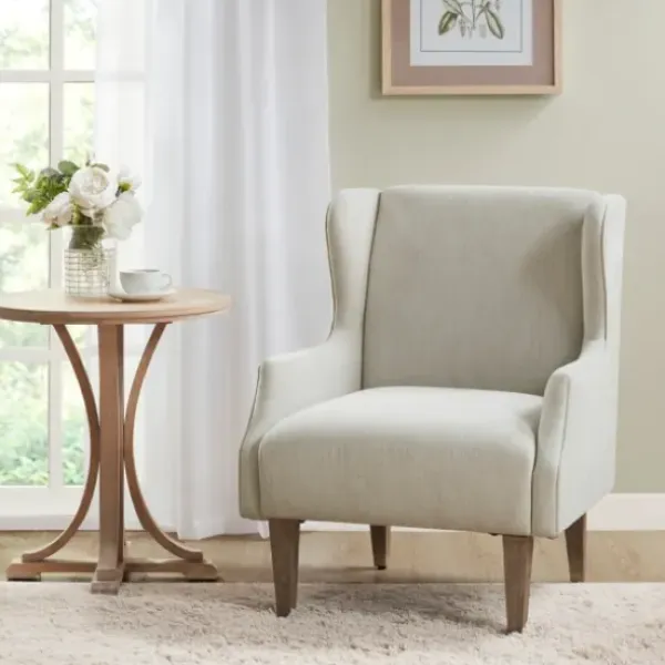 Accent Chairs-Kirkland's Home Cream Wingback Martha Stewart Accent Chair Ivory