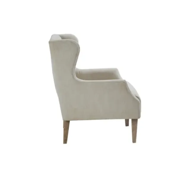 Accent Chairs-Kirkland's Home Cream Wingback Martha Stewart Accent Chair Ivory