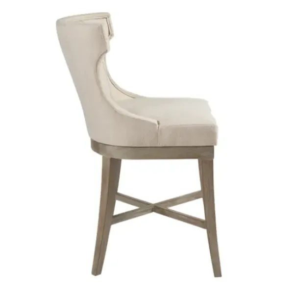 Bar Stools & Counter Height Stools-Kirkland's Home Cream Wingback Swivel Seat Counter Stool