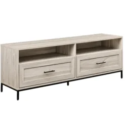 Tv Stands & Media Consoles-Kirkland's Home Cream Wood 2-Drawer Tv S D Tan