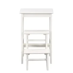 Bar Stools & Counter Height Stools-Kirkland's Home Cream Wooden 3-Level Step Stool Ivory
