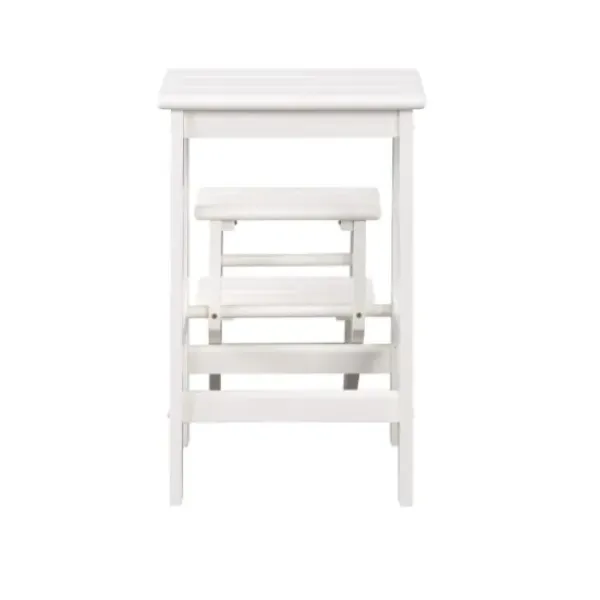Bar Stools & Counter Height Stools-Kirkland's Home Cream Wooden 3-Level Step Stool Ivory
