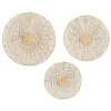 Wall Plaques-Kirkland's Home Cream Woven Dried Plant Wall Sculptures, Set Of 3 Ivory/Tan