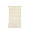 Wall Plaques-Kirkland's Home Cream Woven Fringe Macrame Wall Hanging Ivory