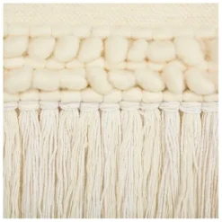 Wall Plaques-Kirkland's Home Cream Woven Fringe Macrame Wall Hanging Ivory