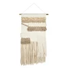 Wall Plaques-Kirkland's Home Cream Woven Layered Textured Macrame Wall Hanging Ivory