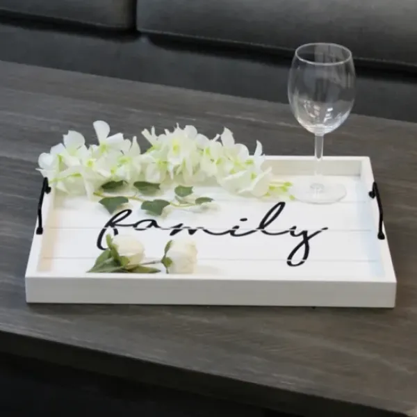 Decorative Trays-Kirkland's Home Crimped Edge 2-Pc. Decorative Tray Set Gold