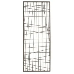 Wall Plaques-Kirkland's Home Crosshatch Metal Frame Plaque Brown