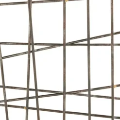 Wall Plaques-Kirkland's Home Crosshatch Metal Frame Plaque Brown