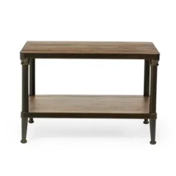 Coffee Tables-Kirkland's Home Crowley Wood And Iron Bunching Coffee Table Brown