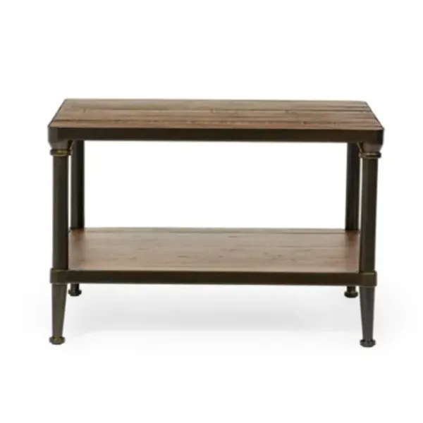 Coffee Tables-Kirkland's Home Crowley Wood And Iron Bunching Coffee Table Brown